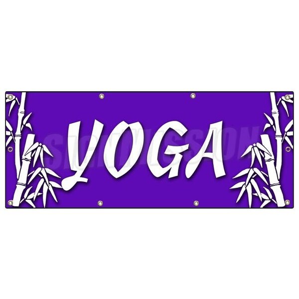 YOGA BANNER SIGN signs mat pants clothes bikram relaxation therapy